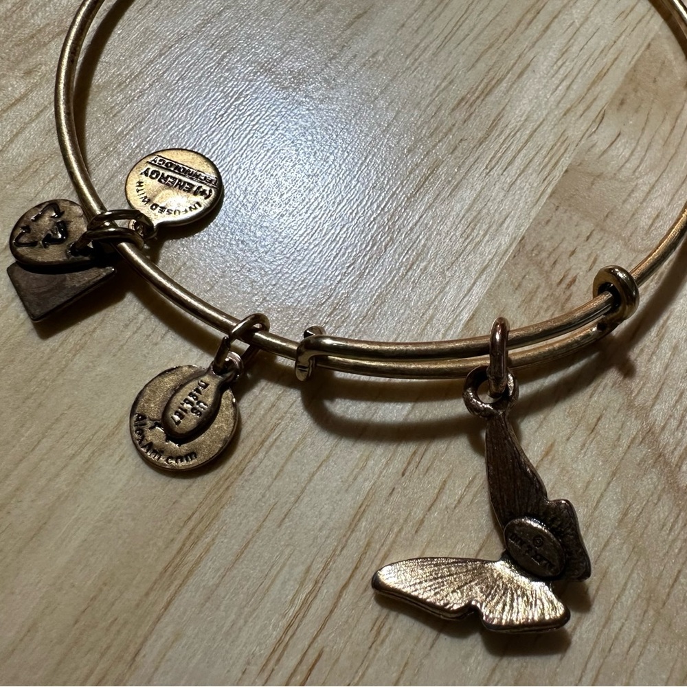 Alex and Ani - Butterfly Charm Bracelet Stackable - Picture 4 of 6